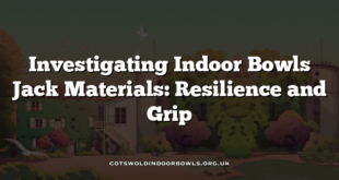 Investigating Indoor Bowls Jack Materials: Resilience and Grip