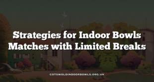 Strategies for Indoor Bowls Matches with Limited Breaks