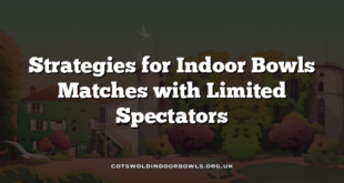 Strategies for Indoor Bowls Matches with Limited Spectators