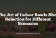 The Art of Indoor Bowls Shot Selection for Different Scenarios